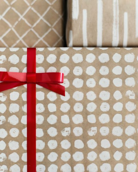 gold and white gift box